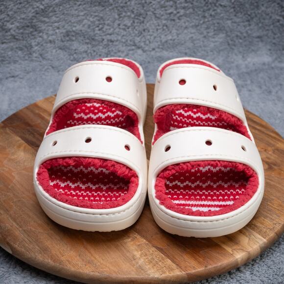 CROCS CLASSIC COZZZY SWEATER SANDAL Holiday Fall Slide Men's Size 13 EUC - Picture 2 of 6